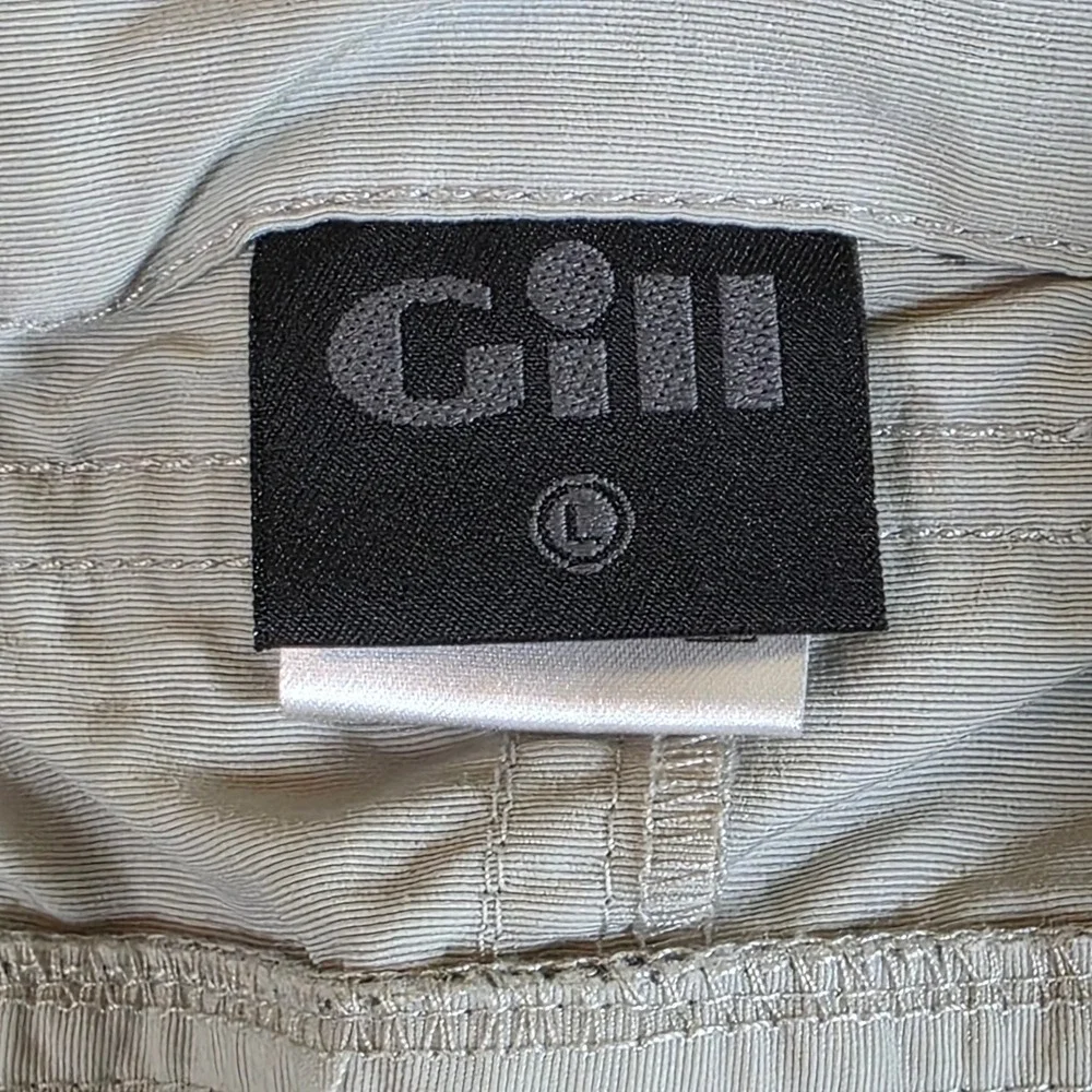 Gill Sailing Shorts Tan Grey Mens Large Nylon Technical Boat Cargo Yachting